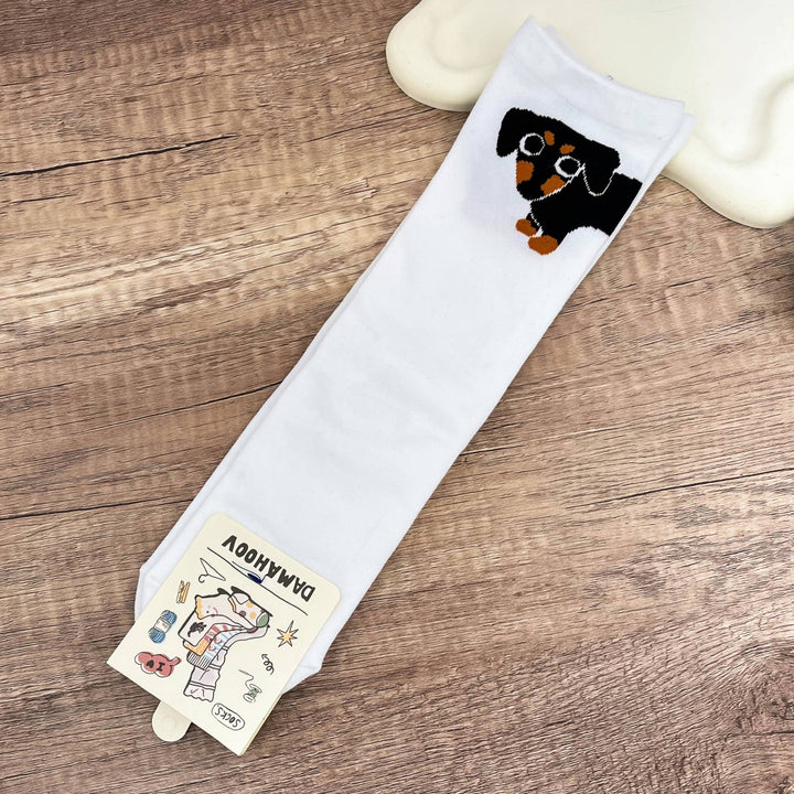 Lustige kreative Welpen lässige Socken in Wadenlänge
