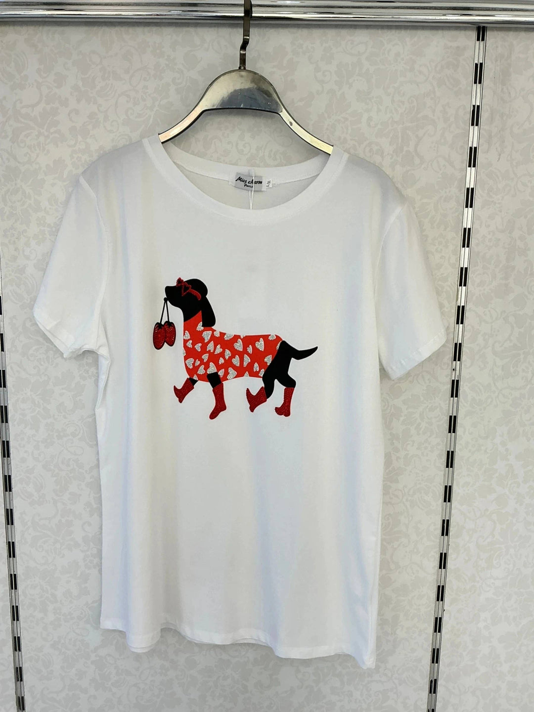 Kirsch-Welpe Grafik-T-Shirt [Z8380]