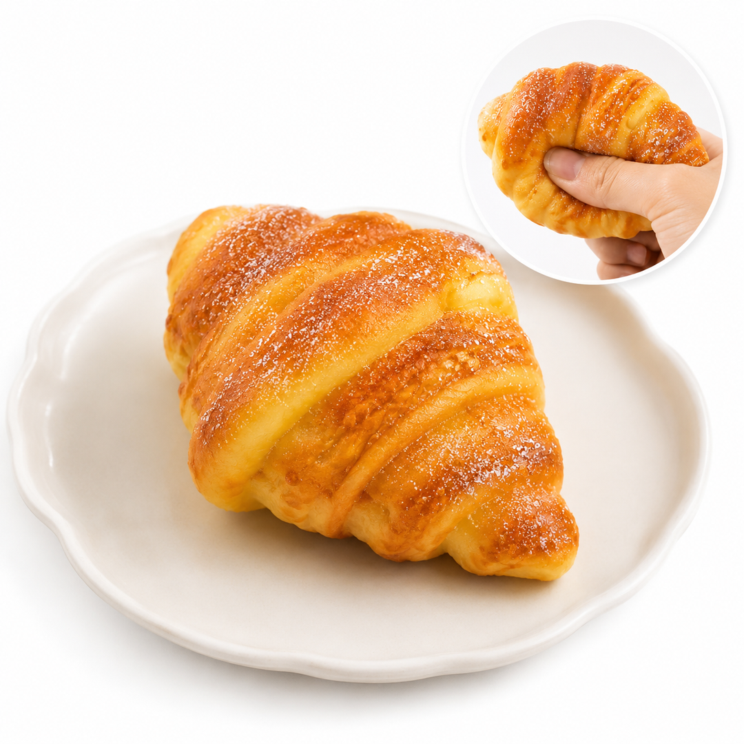 Langsam zurückkehrendes Croissant-Squishy-Spielzeug | Realistische Stresslinderung