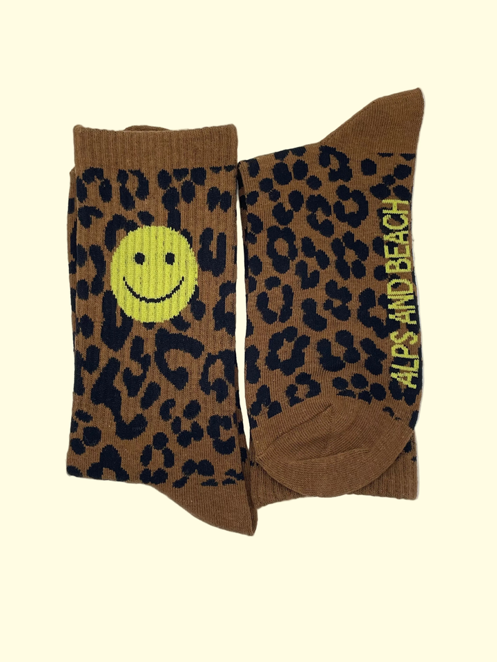 Socken - Leo Braun gelber Smiley