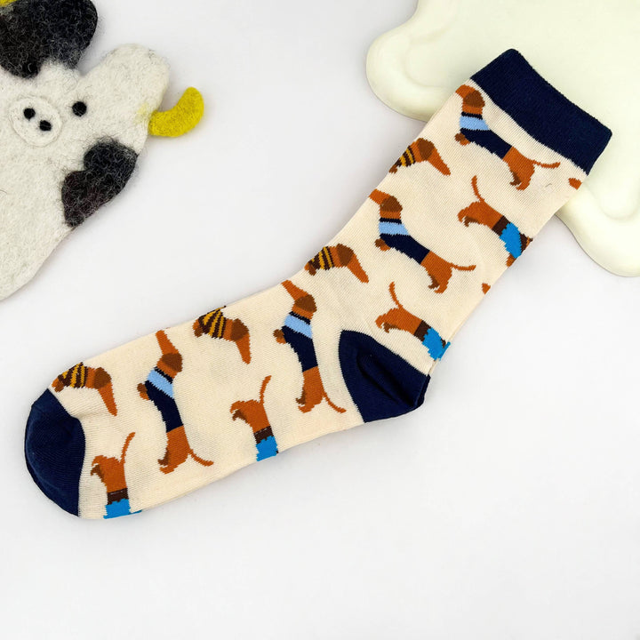 Dackel Gemütliche Lässige Socken in Wadenlänge