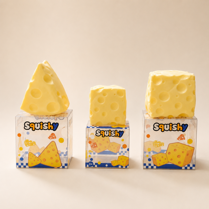 Käse-Squishy-Spielzeug, langsam zurückkehrend, stressreduzierendes Fidget zum Drücken