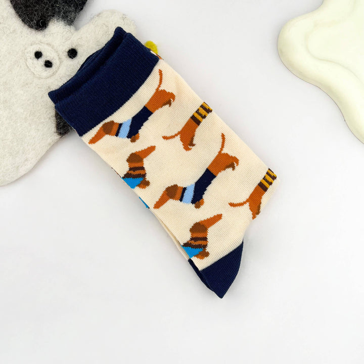 Dackel Gemütliche Lässige Socken in Wadenlänge