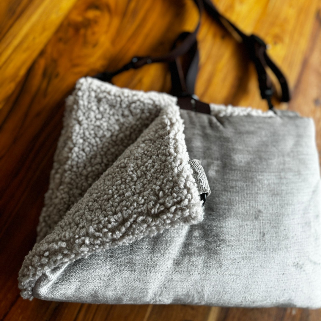 Travel Decke Teddy grey