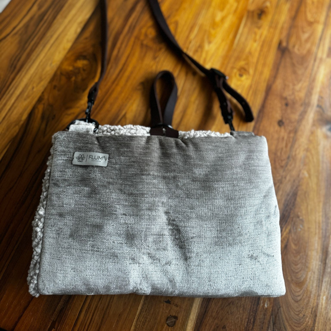Travel Decke Teddy grey