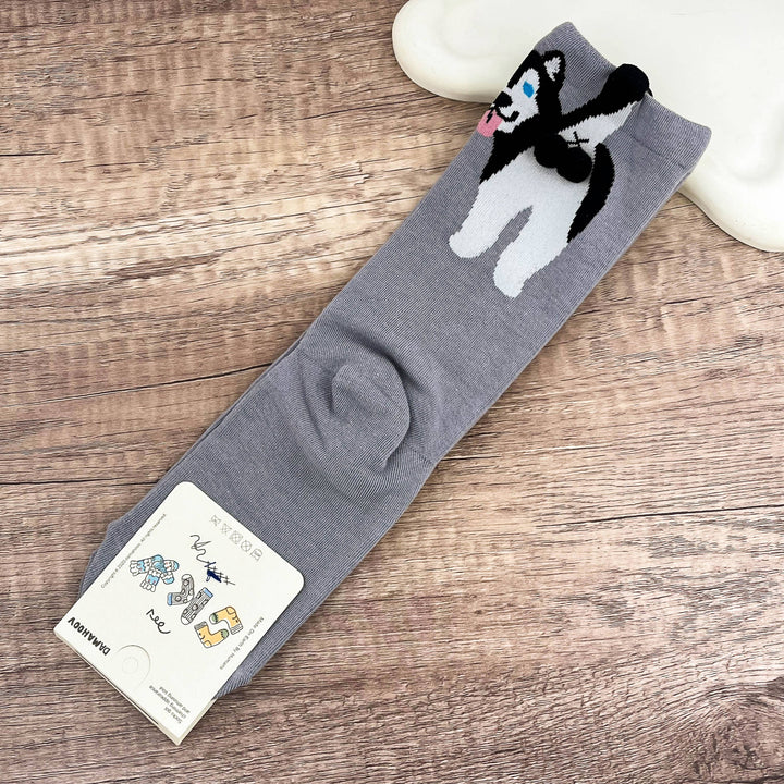 Lustige kreative Welpen lässige Socken in Wadenlänge