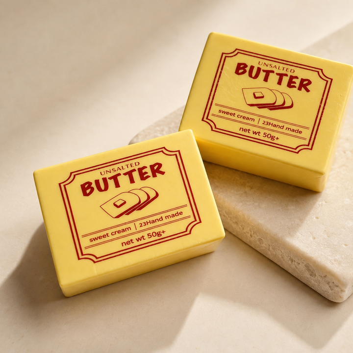 Butter-Squishy-Spielzeug – langsam zurückkehrend, PU, realistisches Essen