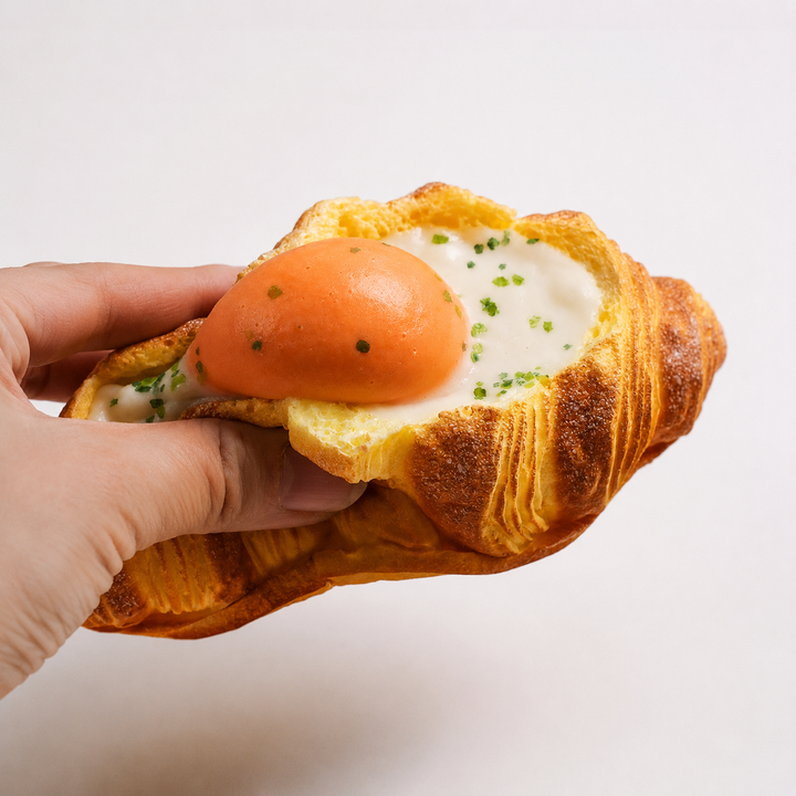 Ei-Toast Knautschspielzeug zur Stressreduzierung | langsam zurückkehrender, duftender PU-Schaum