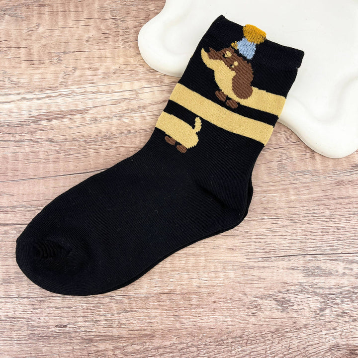 Einfache Dackel Knöchel- & Crew-Socken