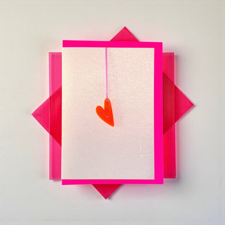 Hang Me Happy * Heart neon pink