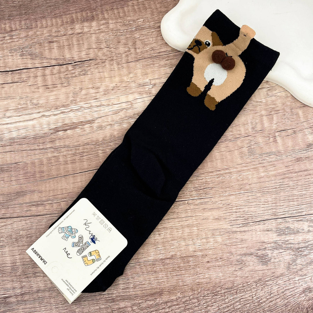 Lustige kreative Welpen lässige Socken in Wadenlänge