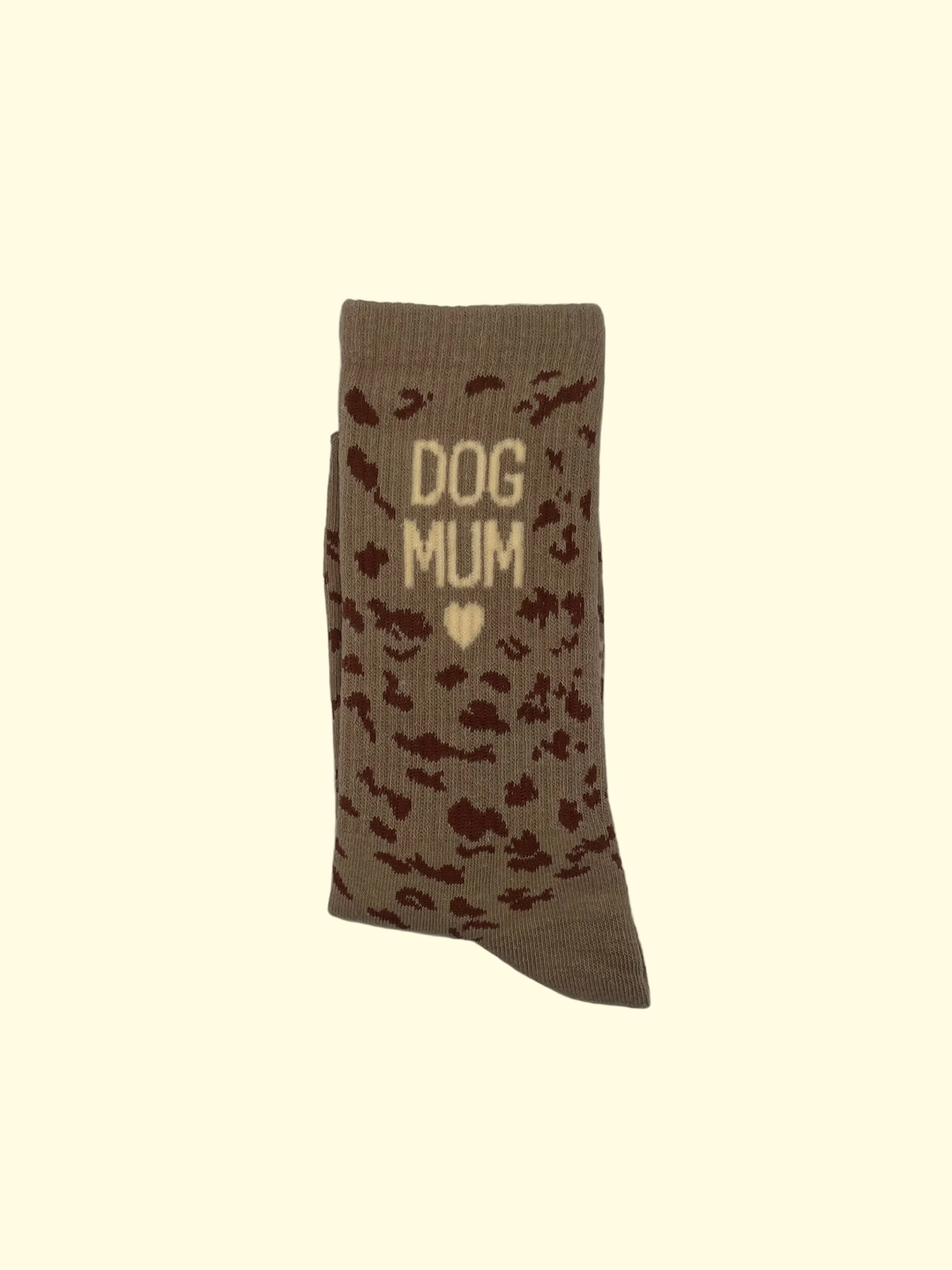 Socken - Beige Braun Dog Mum