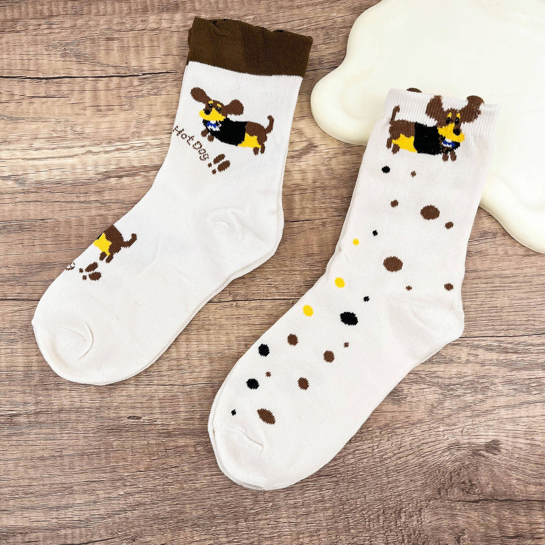Einfache Dackel Knöchel- & Crew-Socken