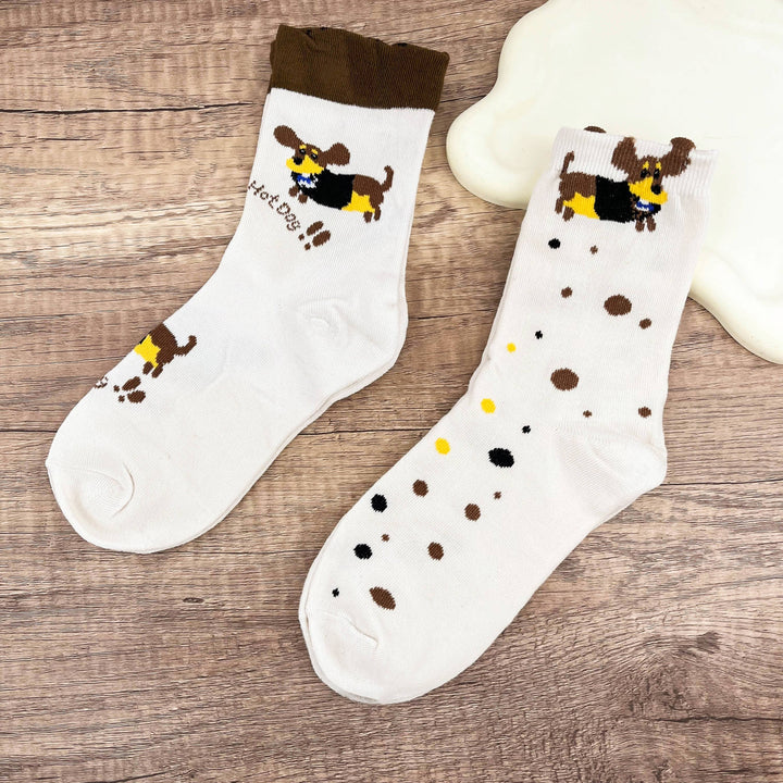 Einfache Dackel Knöchel- & Crew-Socken