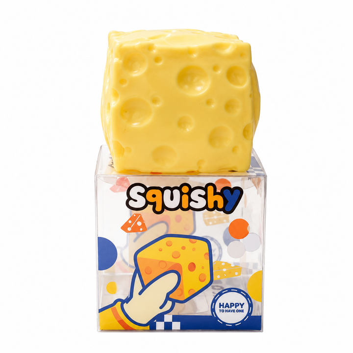 Käse-Squishy-Spielzeug, langsam zurückkehrend, stressreduzierendes Fidget zum Drücken