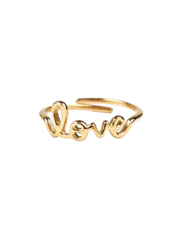 Love verstellbarer Ring aus Edelstahl