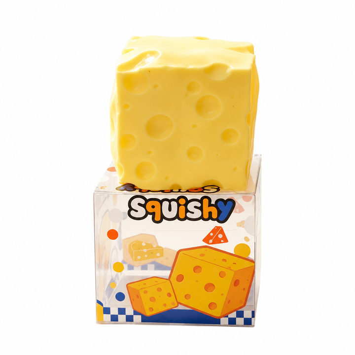 Käse-Squishy-Spielzeug, langsam zurückkehrend, stressreduzierendes Fidget zum Drücken
