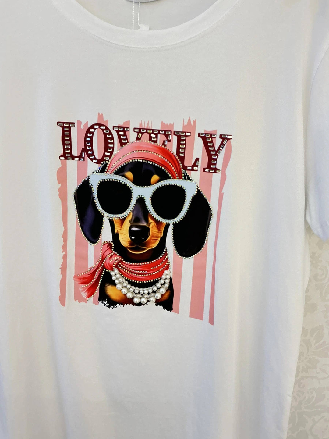 T-Shirt mit Motiv „Lovely“ Doggy [Z8519]