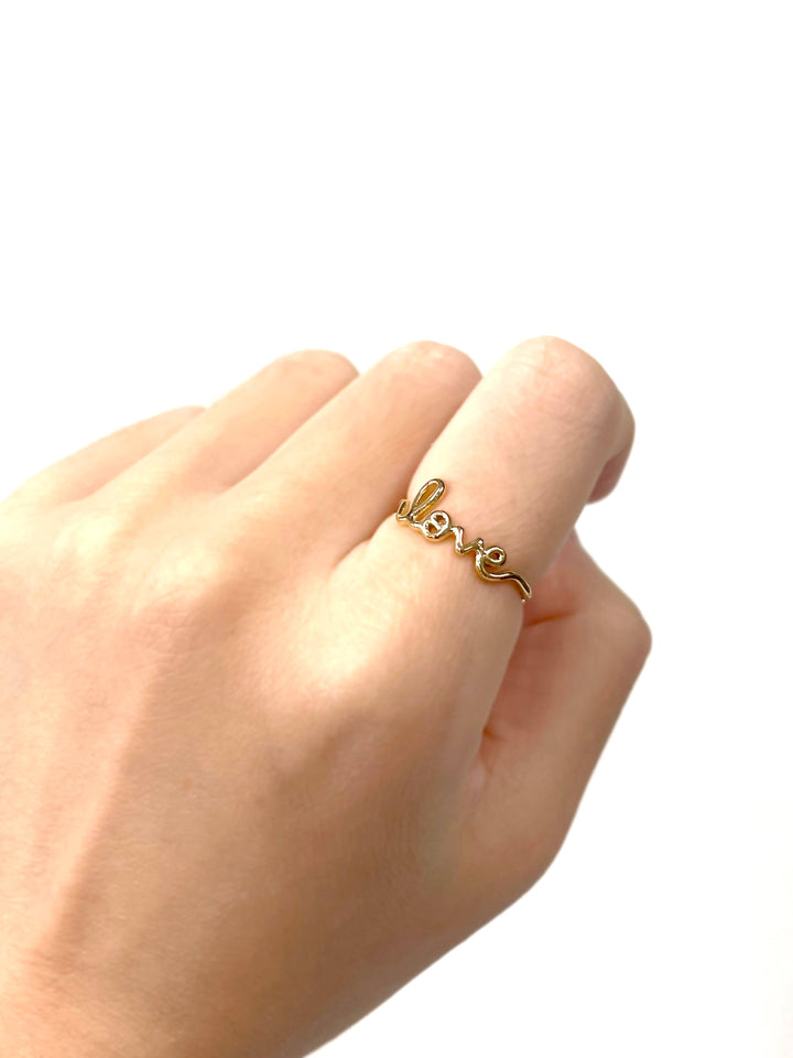 Love verstellbarer Ring aus Edelstahl