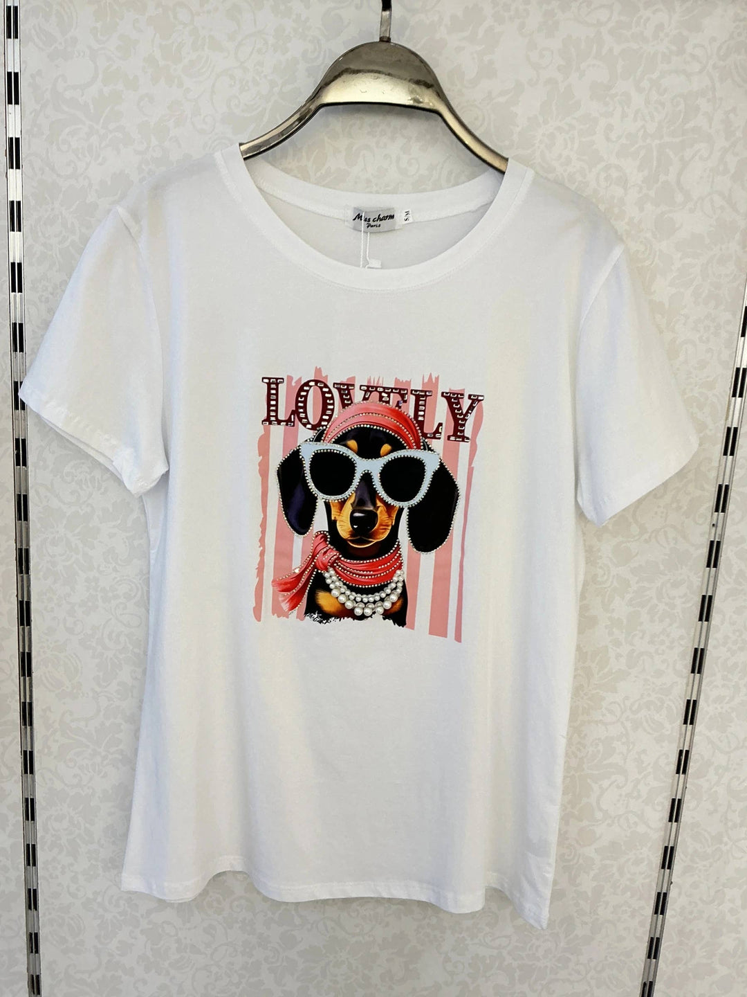 T-Shirt mit Motiv „Lovely“ Doggy [Z8519]