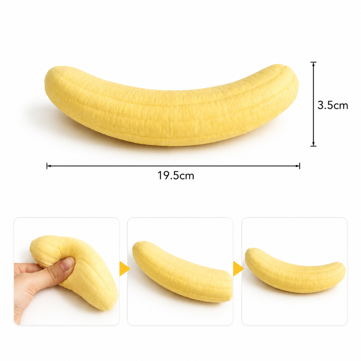 Langsam zurückkehrendes Bananen-Squishy | Realistisches Anti-Stress-Spielzeug