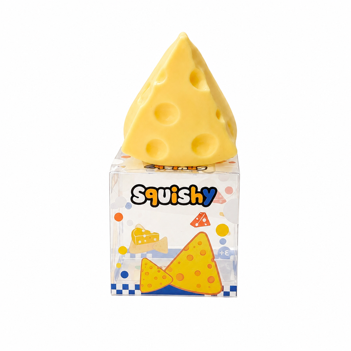 Käse-Squishy-Spielzeug, langsam zurückkehrend, stressreduzierendes Fidget zum Drücken