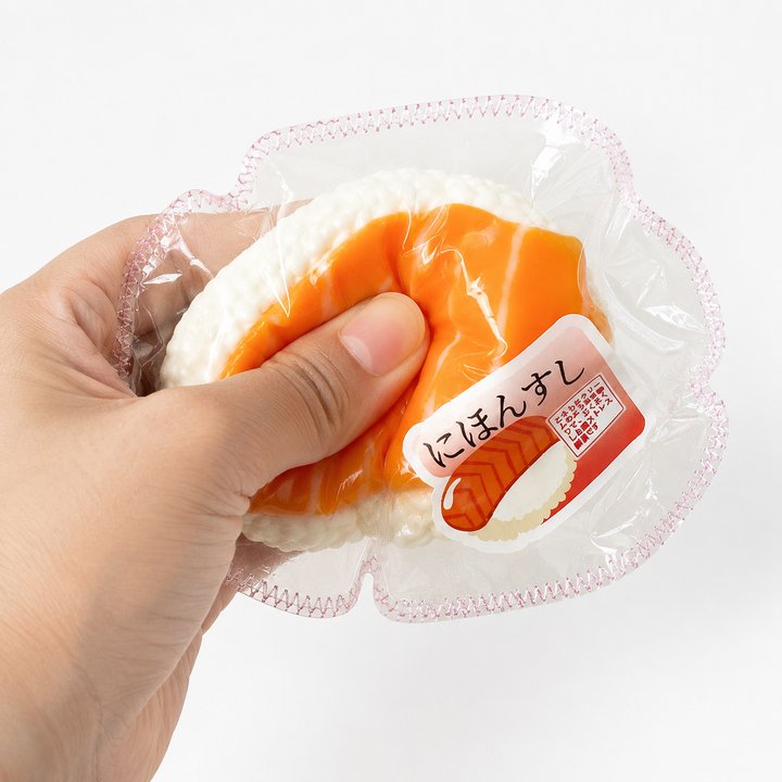 Lachs-Sushi Squishy-Spielzeug | Nigiri Sinnes-Stress-Spielzeug