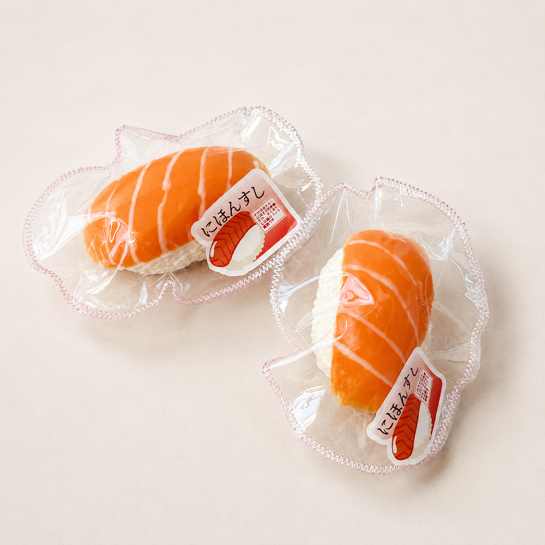 Lachs-Sushi Squishy-Spielzeug | Nigiri Sinnes-Stress-Spielzeug