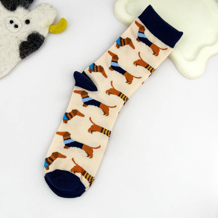 Dackel Gemütliche Lässige Socken in Wadenlänge